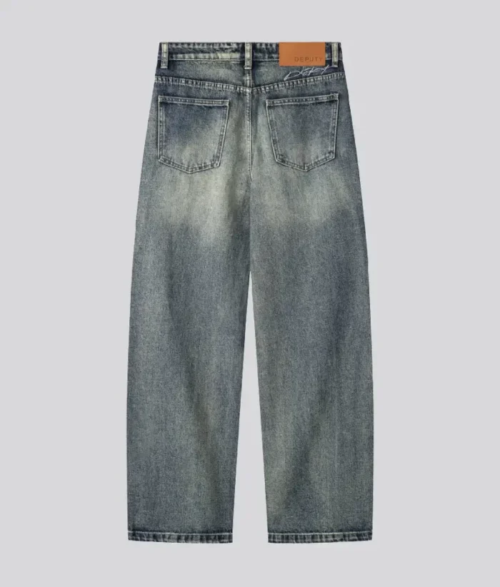 Deputy Department Blau Gewaschen Denim Pants (1)