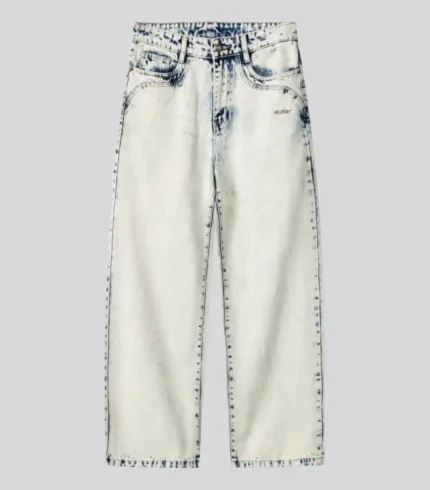 Deputy Department Bleached Denim Pants (2)